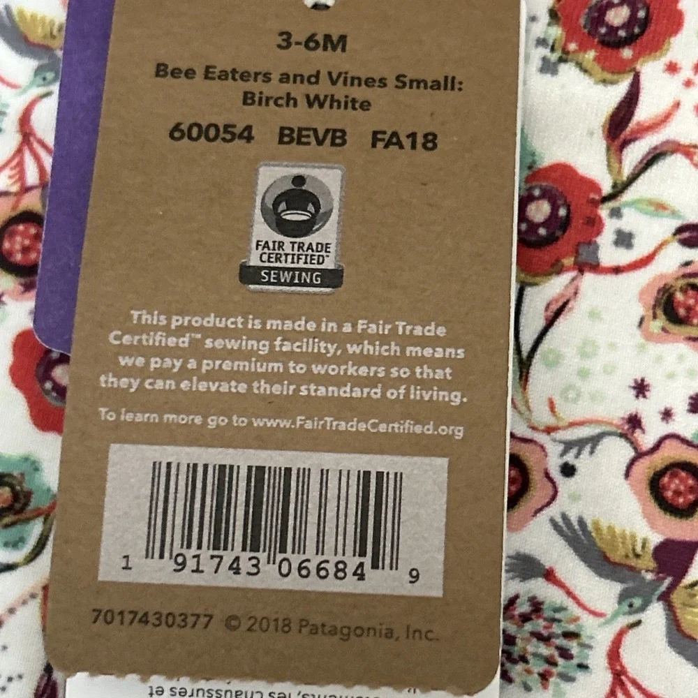 RARE NWT Patagonia Baby Girl Capilene Top & Bottoms Set 60054 3-6 Months